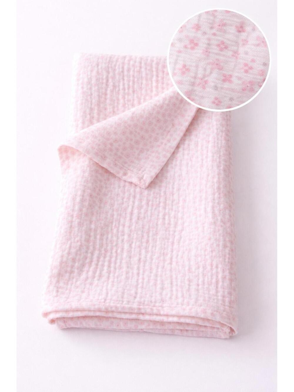 SwaddleMe Muslin Baby Blanket Dainty Pink Floral Swaddle Nursing Receiving